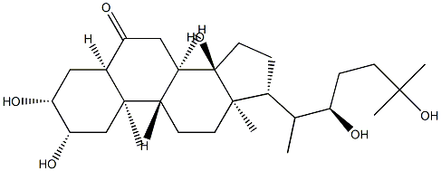 (22R)-2β,3β,14,22,25-Pentahydroxy-5β-cholestane-6-one 구조식 이미지