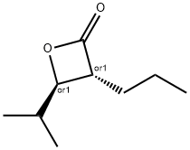 2-Oxetanone,4-(1-methylethyl)-3-propyl-,(3R,4R)-rel-(9CI) Structure