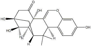 2,3,10bβ,11,12,12aβ-Hexahydro-1α,2β,4aβ,8-tetrahydroxy-11,11-dimethyl-2,12α-methano-1H-benzo[b]naphtho[2,1-d]pyran-4(4aH)-one 구조식 이미지