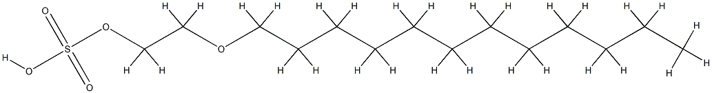 Lauryl polyoxyethylene sulfate Structure