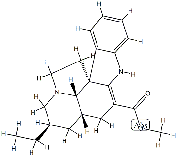 (5α,12R,19α)-2,3-Didehydro-7α-ethyl-20,21-dinoraspidospermidine-3-carboxylic acid methyl ester 구조식 이미지