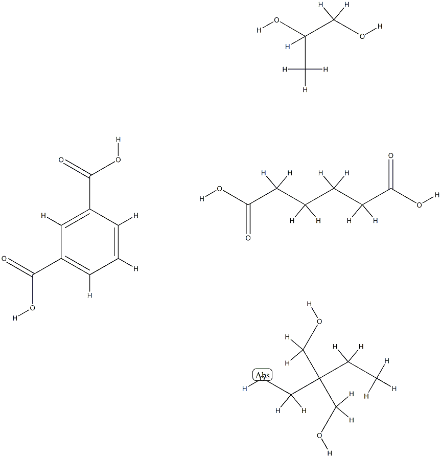 1,3-Benzenedicarboxylic acid, polymer with 2-ethyl-2-(hydroxymethyl)-1,3-propanediol, hexanedioic acid and 1,2-propanediol Structure