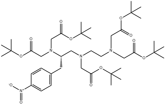S-2-(4-니트로벤질)-디에틸렌트리아민펜타-t-부틸아세테이트 구조식 이미지