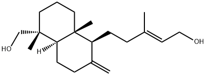 (1R,8aα)-Decahydro-5β-[(E)-5-hydroxy-3-methyl-3-pentenyl]-1,4aβ-dimethyl-6-methylene-1α-naphthalenemethanol 구조식 이미지