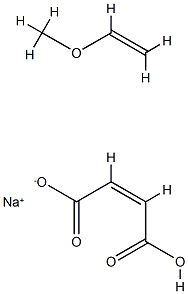 2-Butenedioic acid (Z)-, polymer with methoxyethene, sodium salt Structure