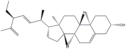 (24S)-24-Ethyl-22,23,25,27-tetradehydrocholesterol 구조식 이미지
