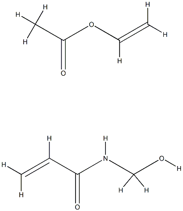 아세트산에테닐에스테르,N-(히드록시메틸)-2-프로펜아미드중합체 구조식 이미지