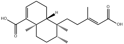 (4aR)-5β-[(E)-4-Carboxy-3-methyl-3-butenyl]-3,4,4aβ,5,6,7,8,8a-octahydro-5,6α,8aα-trimethyl-1-naphthoic acid 구조식 이미지