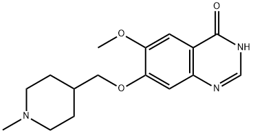 6-Methoxy-7-[(1-methylpiperidin-4-yl)methoxy]-3,4-dihydroquinazolin-4-one 구조식 이미지