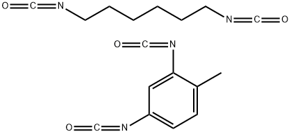 Benzene, 2,4-diisocyanato-1-methyl-, polymer with 1,6-diisocyanatohexane 구조식 이미지