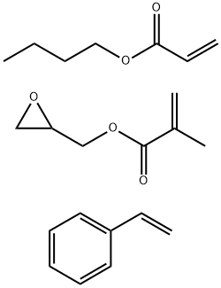 2-Propenoic acid, 2-methyl-, oxiranylmethyl ester, polymer with butyl 2-propenoate and ethenylbenzene Structure