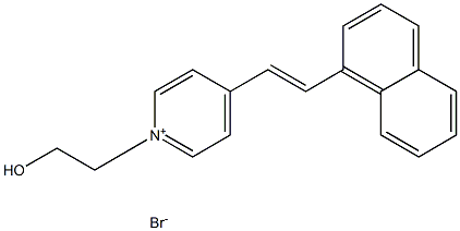 N-(2-하이드록시에틸)-4-(베타-(1-나프틸비닐)피리디늄브로마이드) 구조식 이미지