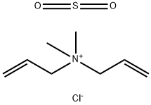 2-프로펜-1-아미늄,N,N-디메틸-N-2-프로페닐-,염화물,이산화황중합체 구조식 이미지