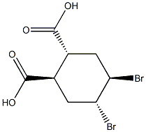 4,5-dibromocyclohexane-1,2-dicarboxylic acid, stereoisomer 구조식 이미지