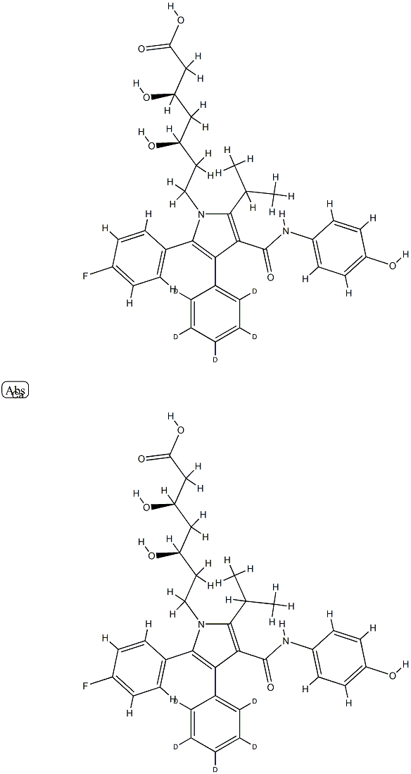 para-Hydroxy Atorvastatin-d5 CalciuM Salt Structure