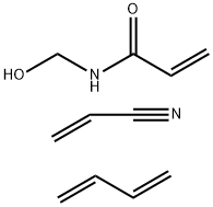 2-Propenamide, N-(hydroxymethyl)-, polymer with 1,3-butadiene and 2-propenenitrile Structure