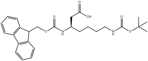 (9H-Fluoren-9-yl)MethOxy]Carbonyl D-β-homolysine(Boc) 구조식 이미지