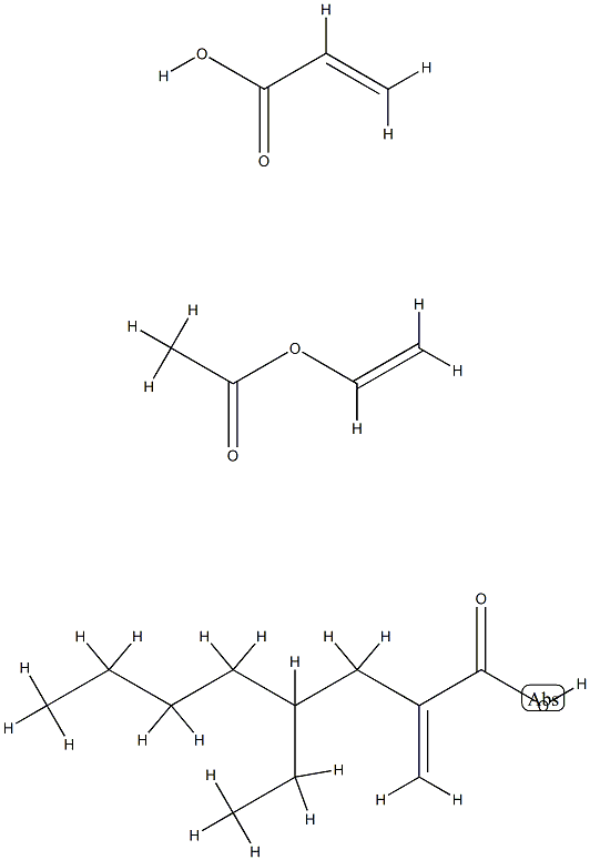 2-Propenoic acid, polymer with ethenyl acetate and 2-ethylhexyl 2-propenoate Structure