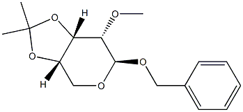 Benzyl 3-O,4-O-isopropylidene-2-O-methyl-β-L-ribopyranoside Structure