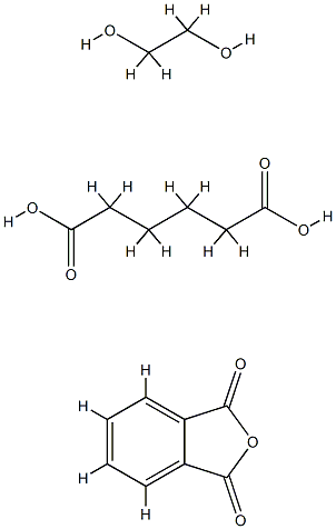 헥산디오산,1,2-에탄디올및1,3-이소벤조푸란디온중합체 구조식 이미지