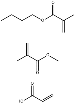 2-Propenoic acid, 2-methyl-, butyl ester, polymer with methyl 2-methyl-2-propenoate and 2-propenoic acid Structure