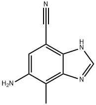 1H-Benzimidazole-4-carbonitrile,6-amino-7-methyl-(9CI) 구조식 이미지