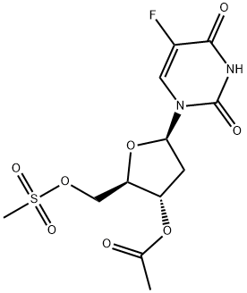 2'-Deoxy-5-fluorouridine 5'-methanesulfonate 3'-acetate Structure