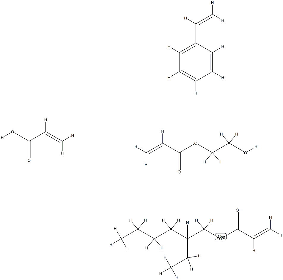 2-Propenoic acid, polymer with ethenylbenzene, 2-ethylhexyl 2-propenoate and 2-hydroxyethyl 2-propenoate Structure