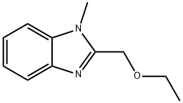 1H-벤즈이미다졸,2-(에톡시메틸)-1-메틸-(9Cl) 구조식 이미지