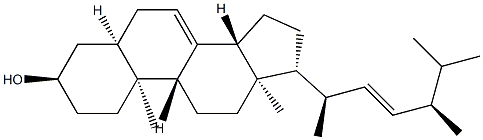 (22E)-5β-에르고스타-7,22-디엔-3α-올 구조식 이미지