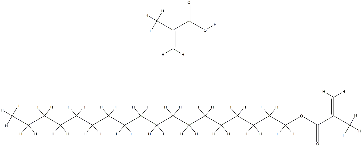 2-Propenoic acid, 2-methyl-, polymer with octadecyl 2-methyl-2-propenoate 구조식 이미지