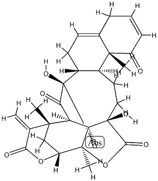 (16β,22R)-14α,17-Epoxy-13,14,20,22-tetrahydroxy-1,15-dioxo-16,24-cyclo-13,14-secoergosta-2,5,25(27)-triene-18,26-dioic acid 18,20:26,22-dilactone 구조식 이미지