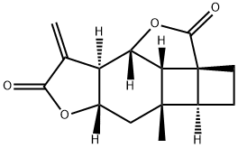 (2aR,4aS,5aβ,8aα,8bβ,8cβ)-Decahydro-4bβ-methyl-8-methylene-7H-cyclobuta[1,4]cyclobuta[1,2,3-cd]furo[2,3-g]benzofuran-2,7-dione 구조식 이미지