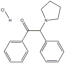 Ethanone,1,2-diphenyl-2-(1-pyrrolidinyl)-, hydrochloride (1:1) 구조식 이미지