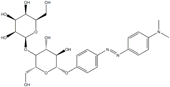 4-(4-Dimethylaminophenylazo) beta-lactoside Structure