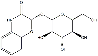 2-(β-D-Glucopyranosyloxy)-2H-1,4-benzoxazin-3(4H)-one 구조식 이미지