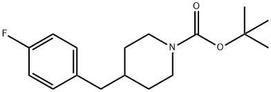 N-(t-butoxycarbonyl)-4-(4-fluorophenylmethyl)piperidine Structure