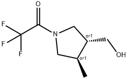 3-Pyrrolidinemethanol, 4-methyl-1-(trifluoroacetyl)-, (3R,4R)-rel- (9CI) Structure