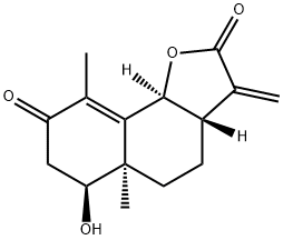 (3aS)-3aβ,5,5a,6,7,9bα-Hexahydro-6β-hydroxy-5aα,9-dimethyl-3-methylenenaphtho[1,2-b]furan-2,8(3H,4H)-dione 구조식 이미지
