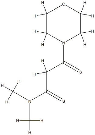 4-모폴린프로판티오아미드,N,N-디메틸-bta-티옥소- 구조식 이미지