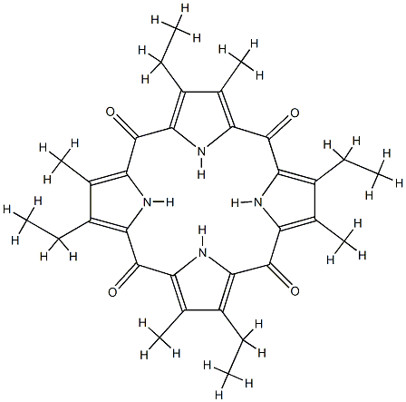 2,7,12,17-Tetraethyl-3,8,13,18-tetramethyl-21H,23H-porphyrin-5,10,15,20(22H,24H)-tetrone Structure