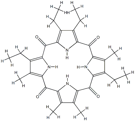 2,3,7,17-Tetraethyl-8,12,13,18-tetramethyl-21H,23H-porphyrin-5,10,15,20(22H,24H)-tetrone Structure