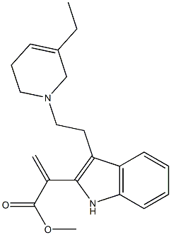 3-[2-(3-Ethyl-5,6-dihydropyridin-1(2H)-yl)ethyl]-α-methylene-1H-indole-2-acetic acid methyl ester 구조식 이미지