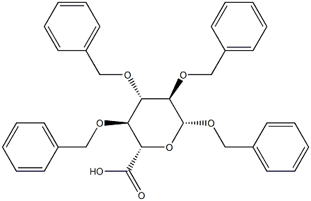 벤질2-O,3-O,4-O-트리벤질-β-D-글루코피라노시두론산 구조식 이미지