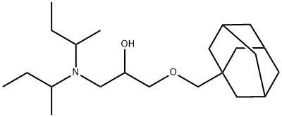 1-[Bis(1-methylpropyl)amino]-3-(tricyclo[3.3.1.13,7]decan-1-ylmethoxy)-2-propanol 구조식 이미지