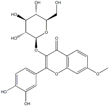 Rhamnetin 3-glucoside 구조식 이미지
