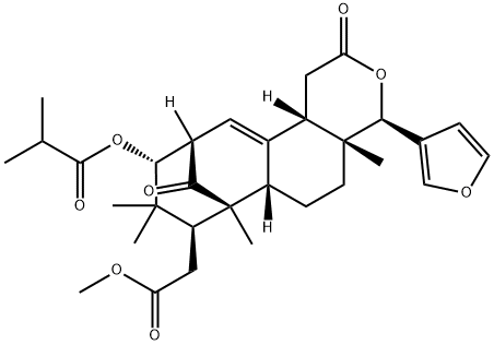 methyl 3-isobutyryloxy-1-oxomeliac-8(30)-enate Structure