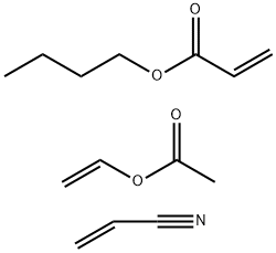 2-Propenoic acid, butyl ester, polymer with ethenyl acetate and 2-propenenitrile Structure