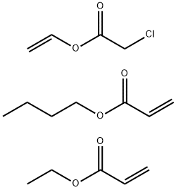 2-Propenoic acid, butyl ester, polymer with ethenyl chloroacetate and ethyl 2-propenoate Structure