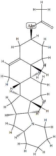 1',5',6',7',8',8'aα,16α,17α-Octahydroandrost-16-eno[16,17-b]indolizin-5-ene-3β-ol=acetate Structure